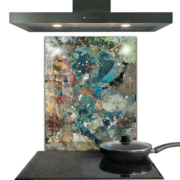 Glass splashback Oil paint texture