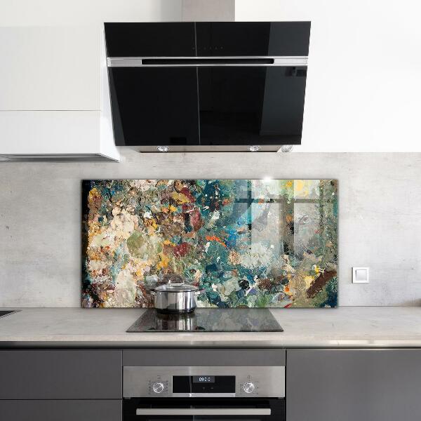 Glass splashback Oil paint texture