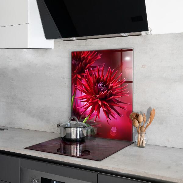 Kitchen splashback Red dahlia flower