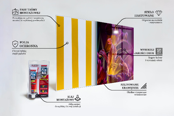 Kitchen splashback Dark flower dark plant