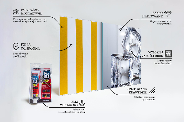 Kitchen splashback Ice cubes refreshment