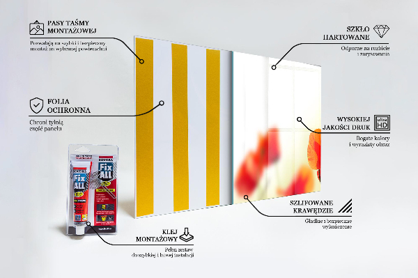 Kitchen splashback Field meadow with red poppies