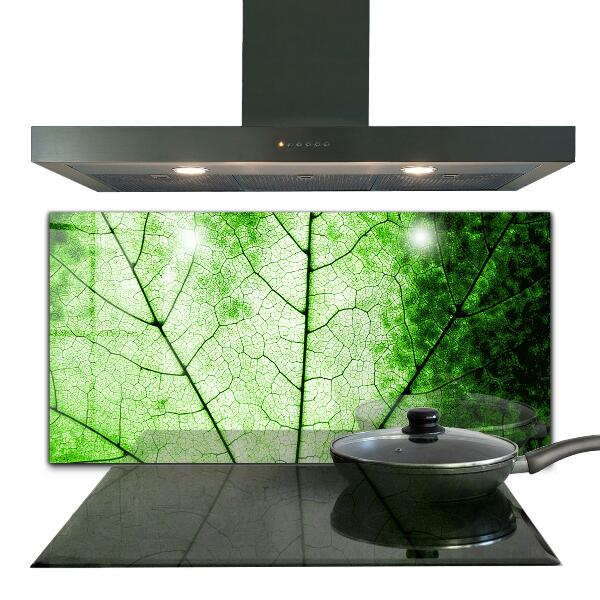 Kitchen splashback Green leaf texture