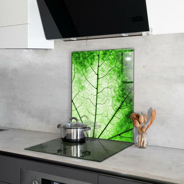 Kitchen splashback Green leaf texture