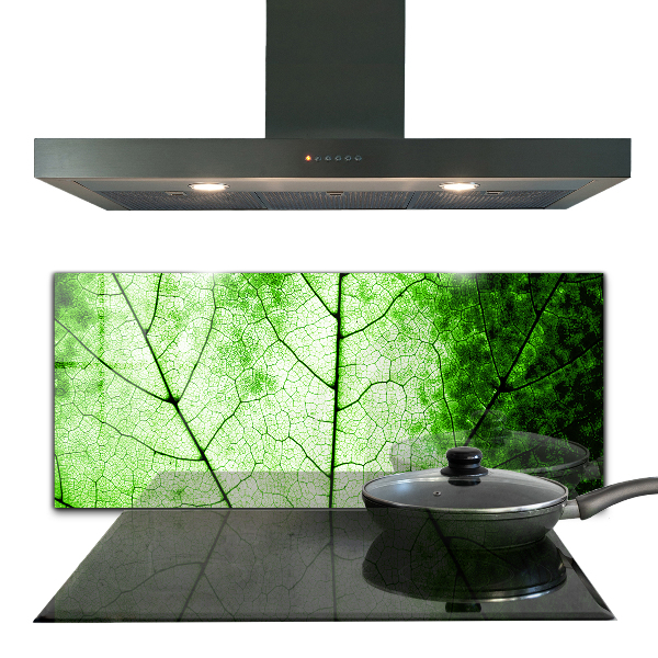 Kitchen splashback Green leaf texture
