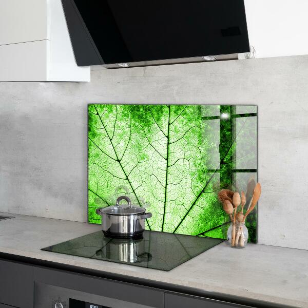Kitchen splashback Green leaf texture