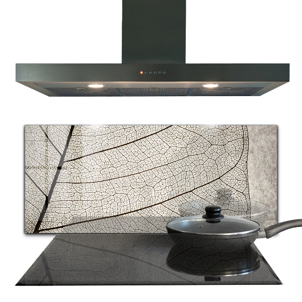 Kitchen splashback Sepia leaf texture