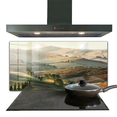 Kitchen splashback Tuscany landscape with vineyards