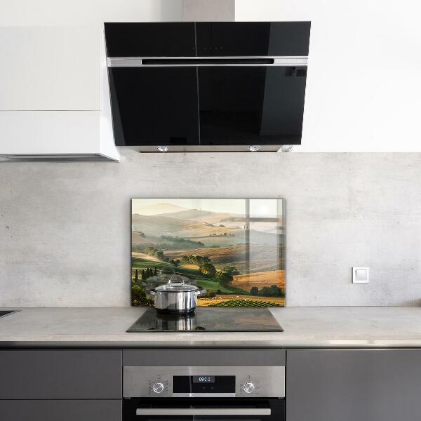 Kitchen splashback Tuscany landscape with vineyards