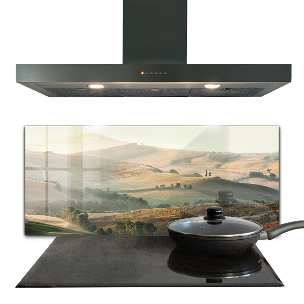 Kitchen splashback Tuscany landscape with vineyards