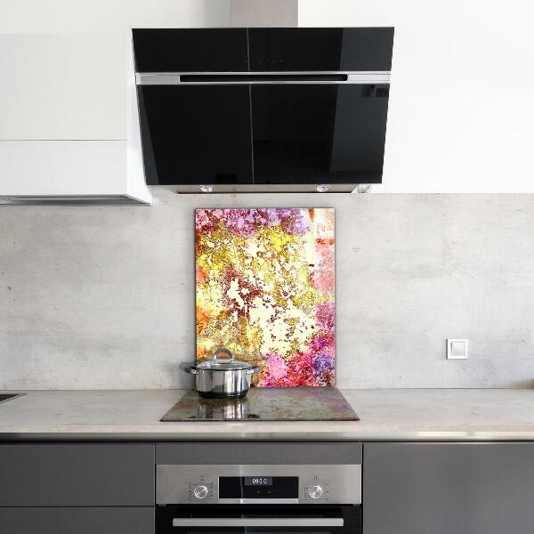 Kitchen splashback Orange abstraction