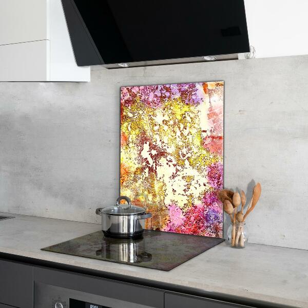 Kitchen splashback Orange abstraction