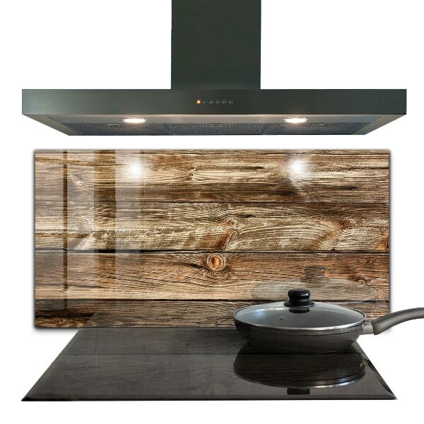 Glass splashback Wooden texture