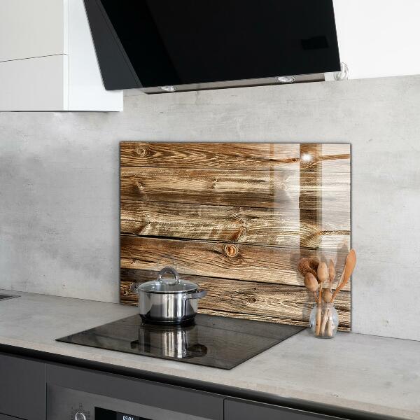 Glass splashback Wooden texture