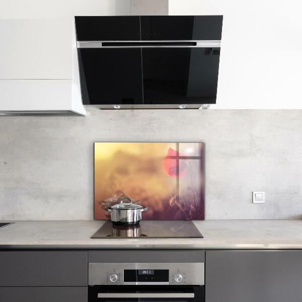 Kitchen splashback Vintage poppy plant