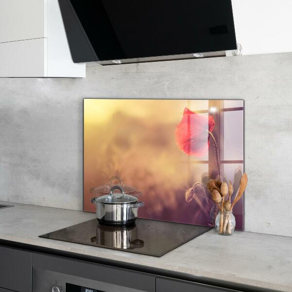 Kitchen splashback Vintage poppy plant