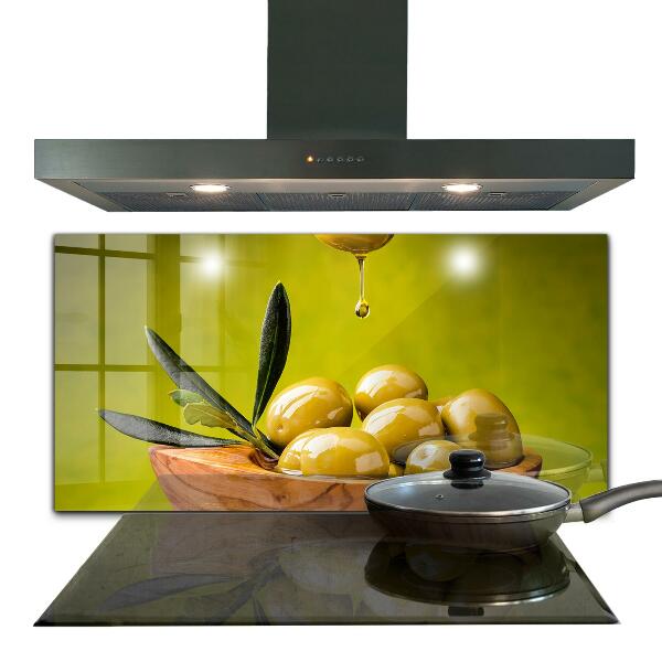 Kitchen splashback Green fresh olives