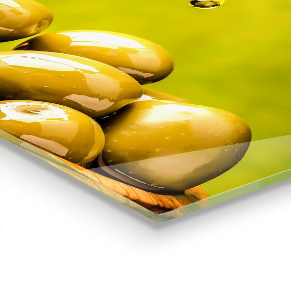 Kitchen splashback Green fresh olives