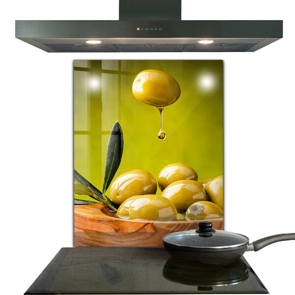 Kitchen splashback Green fresh olives