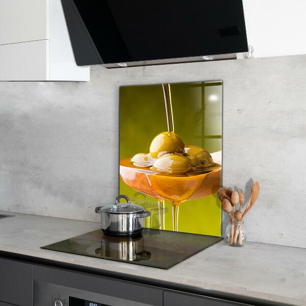 Kitchen splashback Freshly pressed olive oil