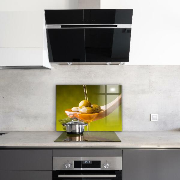Kitchen splashback Freshly pressed olive oil