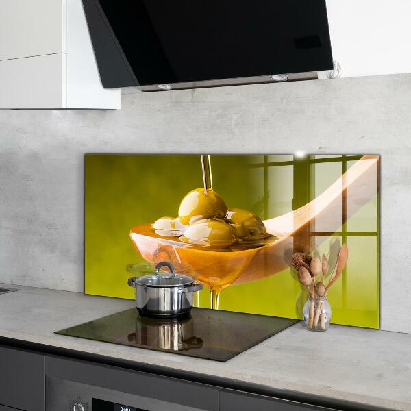 Kitchen splashback Freshly pressed olive oil