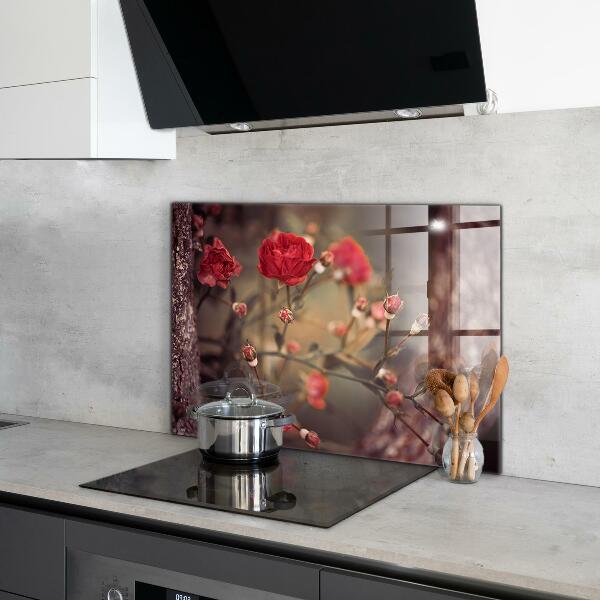 Kitchen splashback Wild rose in the park