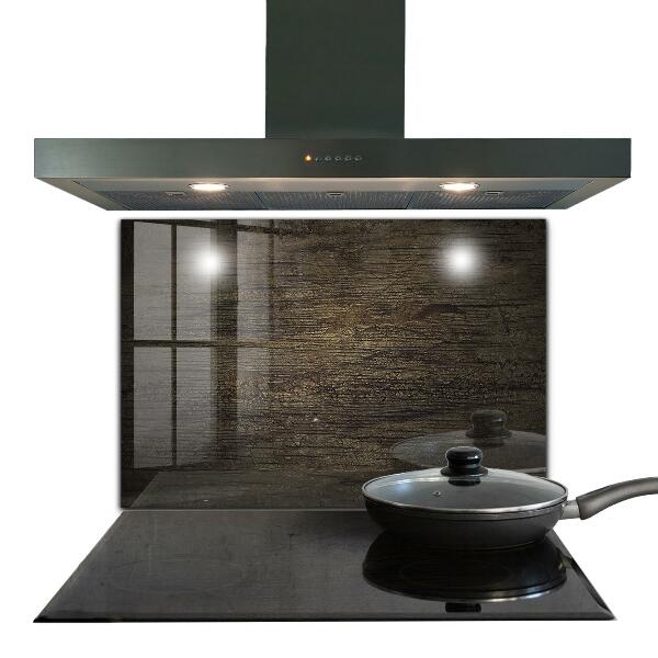 Glass splashback Retro wood texture