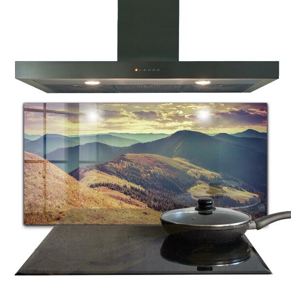 Kitchen splashback Mountain landscape in autumn