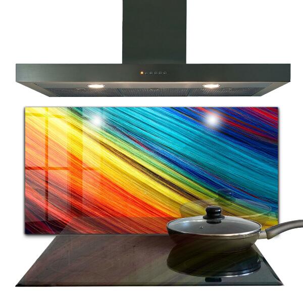 Cooker splashback Colorful graphic rainbow pattern