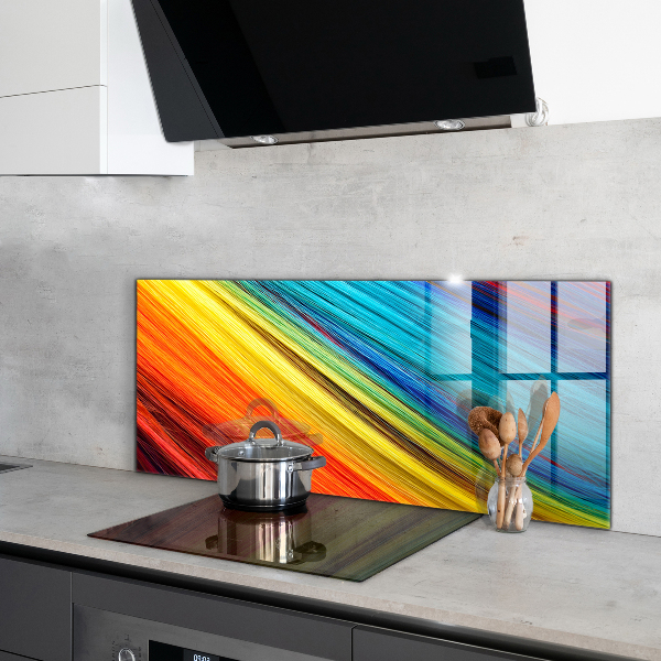 Cooker splashback Colorful graphic rainbow pattern