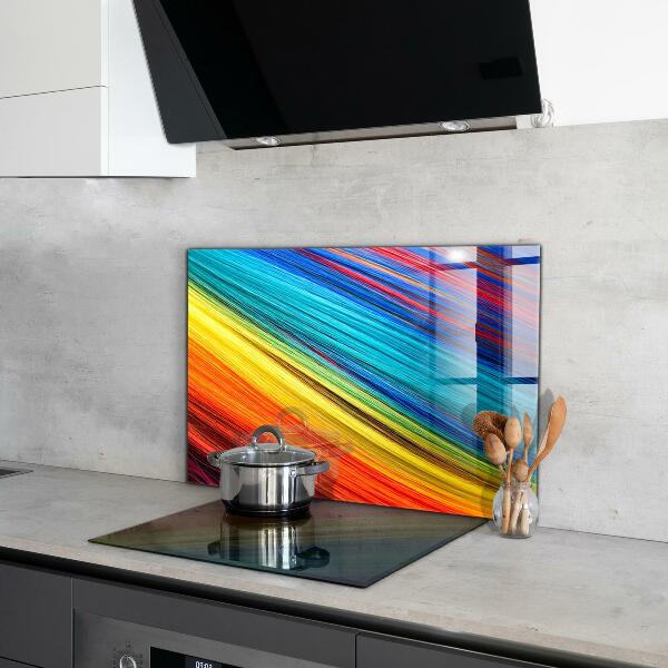 Cooker splashback Colorful graphic rainbow pattern