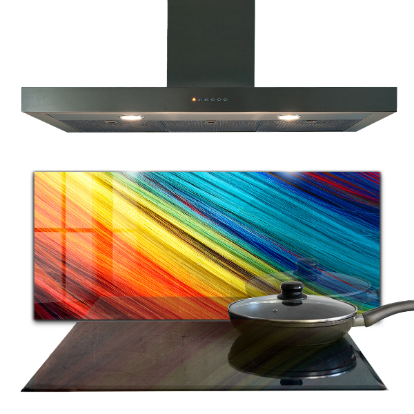 Cooker splashback Colorful graphic rainbow pattern
