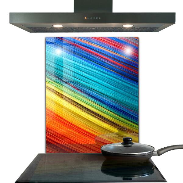 Cooker splashback Colorful graphic rainbow pattern