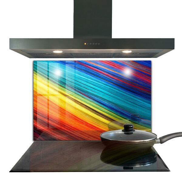 Cooker splashback Colorful graphic rainbow pattern