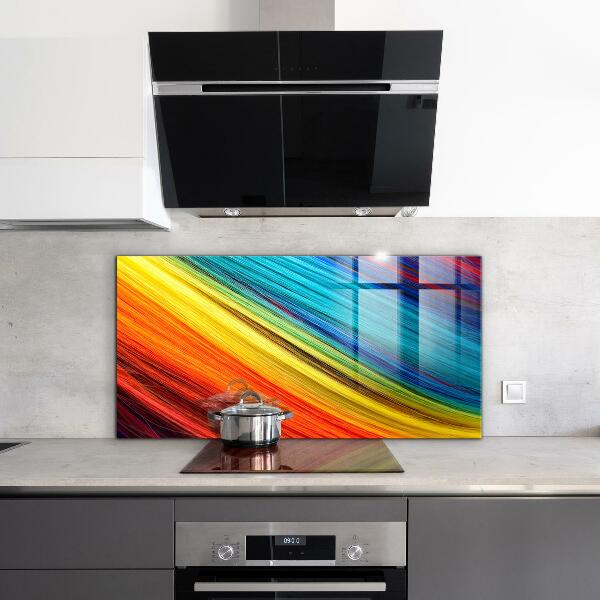 Cooker splashback Colorful graphic rainbow pattern