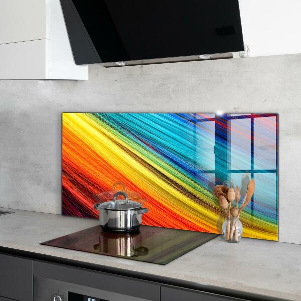 Cooker splashback Colorful graphic rainbow pattern