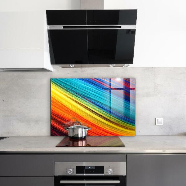 Cooker splashback Colorful graphic rainbow pattern