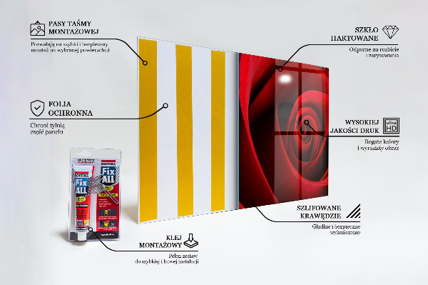 Kitchen splashback Red rose love