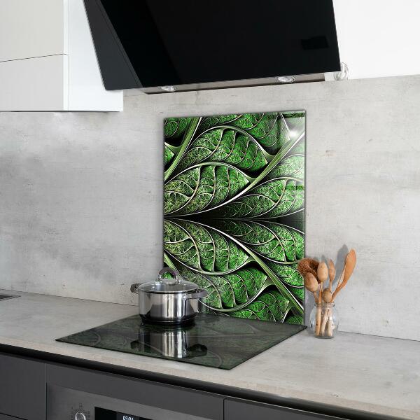 Kitchen splashback Abstract green leaf