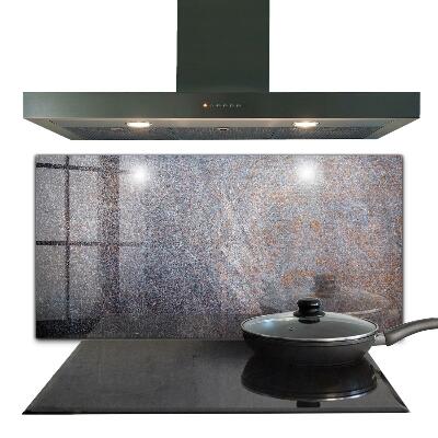 Glass splashback Vintage metal texture