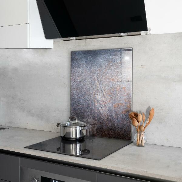 Glass splashback Vintage metal texture