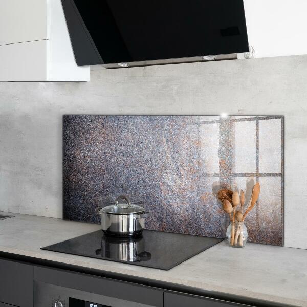 Glass splashback Vintage metal texture