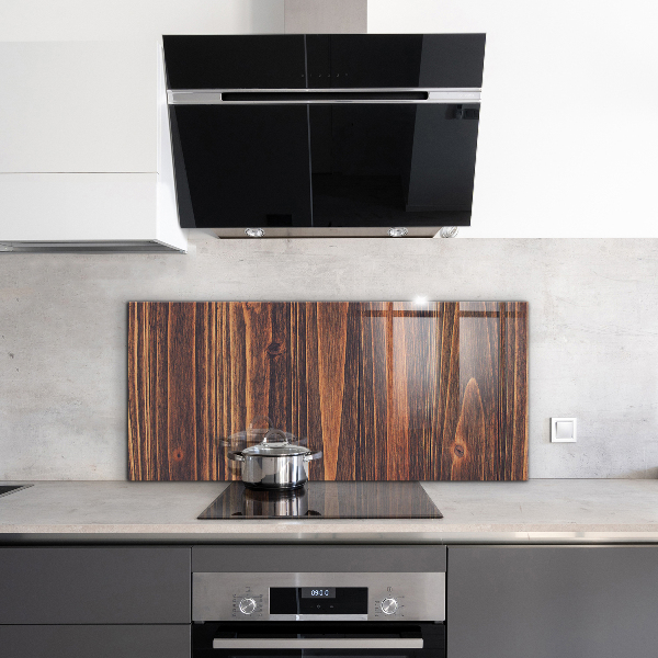 Glass splashback Natural wood texture