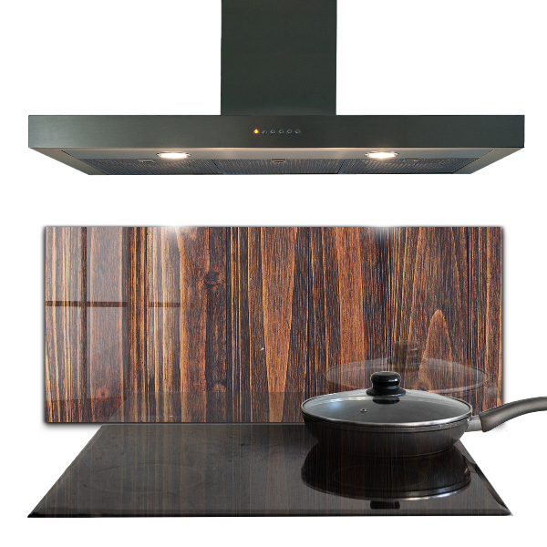 Glass splashback Natural wood texture