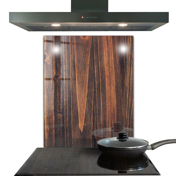 Glass splashback Natural wood texture