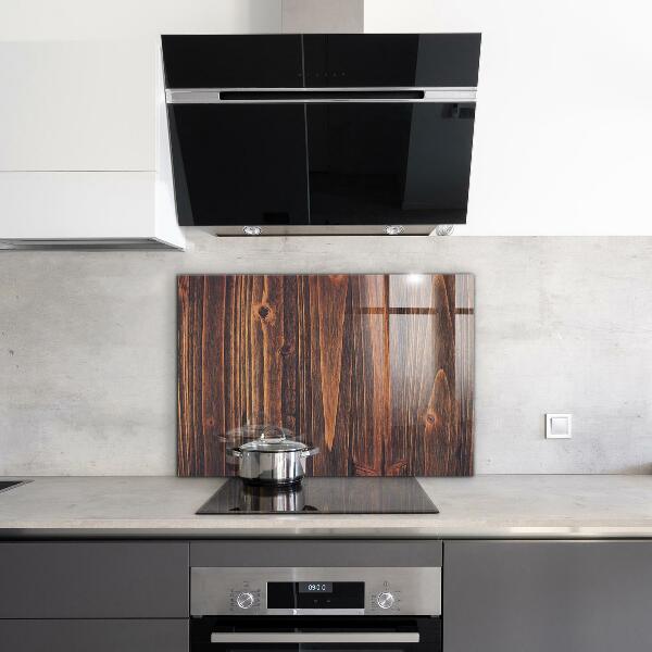 Glass splashback Natural wood texture