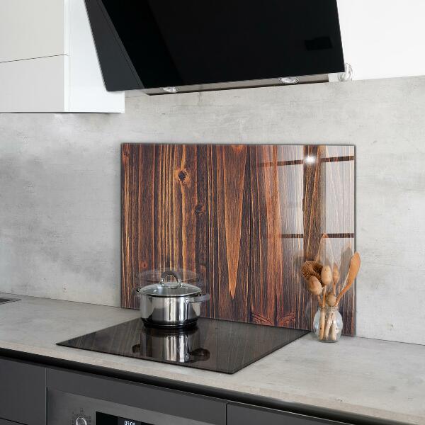 Glass splashback Natural wood texture