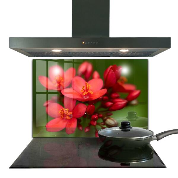 Kitchen wall panels Blooming flower buds
