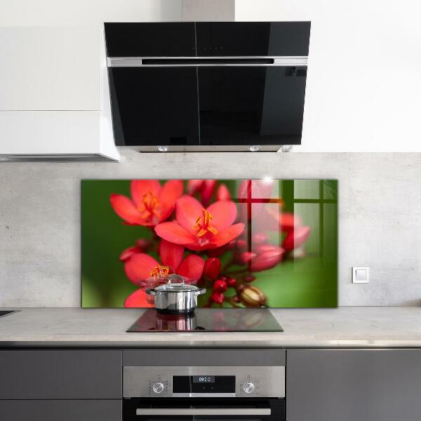 Kitchen wall panels Blooming flower buds